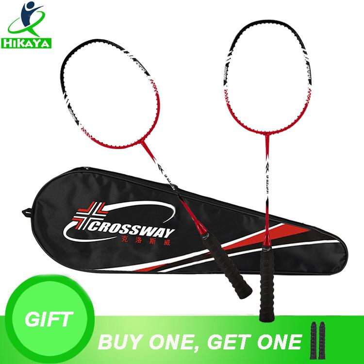 HIKAYA Graphite Badminton Racket 2pcs  Professional Carbon -Fiber Badminton set original sale rackets with Carrying Bag & Gift