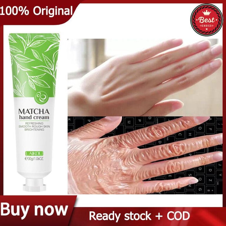 LAIKOU Matcha Hand Cream Refreshing Smooth Rough Skin Brightening Moisturizing Repairing Hand Care 30g