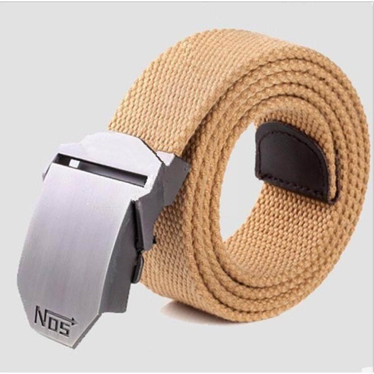 Hot male tactical belt Top quality 4 mm thick 3.8 cm wide casual canvas belt Outdoor For men Automatic buckle Belt - intl