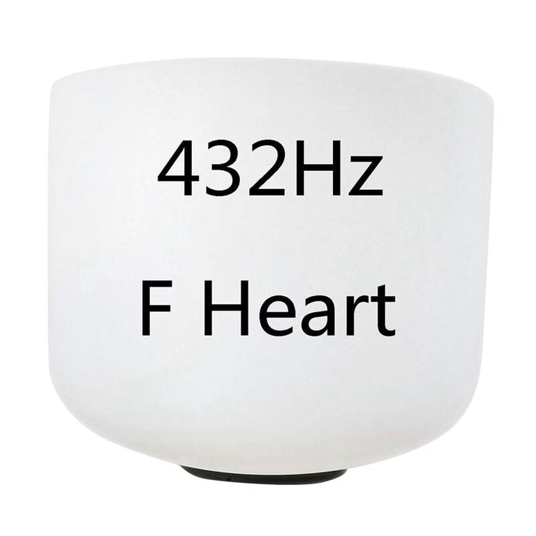 8 Inch 432Hz Singing Bowl Perfect Sound Note Chakra Frosted Quartz Crystal Meditation with Rubber Ring