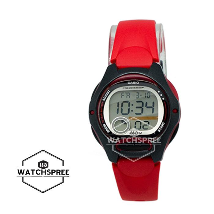 [Watchspree] Casio Standard Digital Red Resin Band Watch LW200-4A LW-200-4A [Kids]