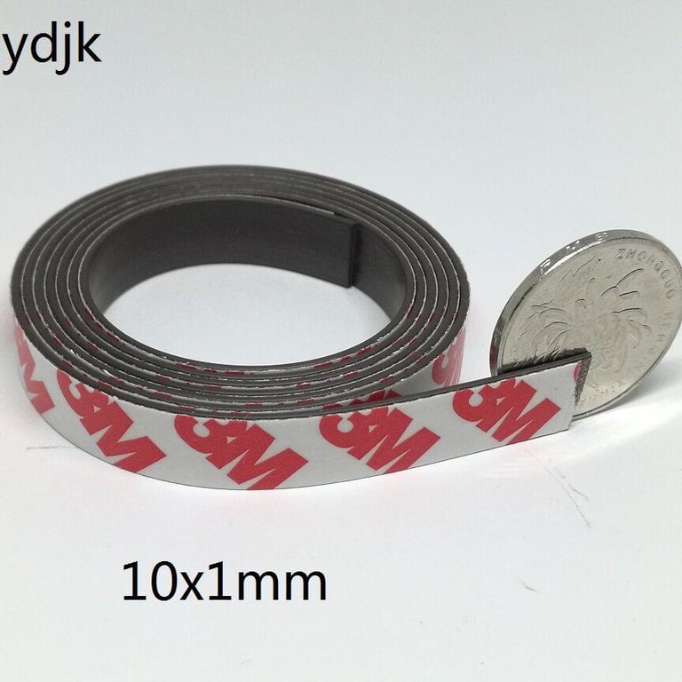1Meter/lot Rubber Magnet 10*1 20*1 30*1mm self Adhesive Flexible Magnetic Strip Rubber Magnet Tape width 10mm/20mm/30mm