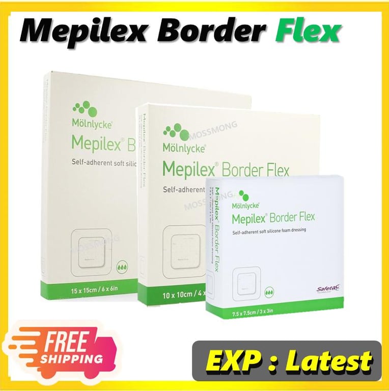 Mepilex Border Flex 7.5x7.5 / 10x10 / 15x15 Silicone foam Dressing [5pcs / box]