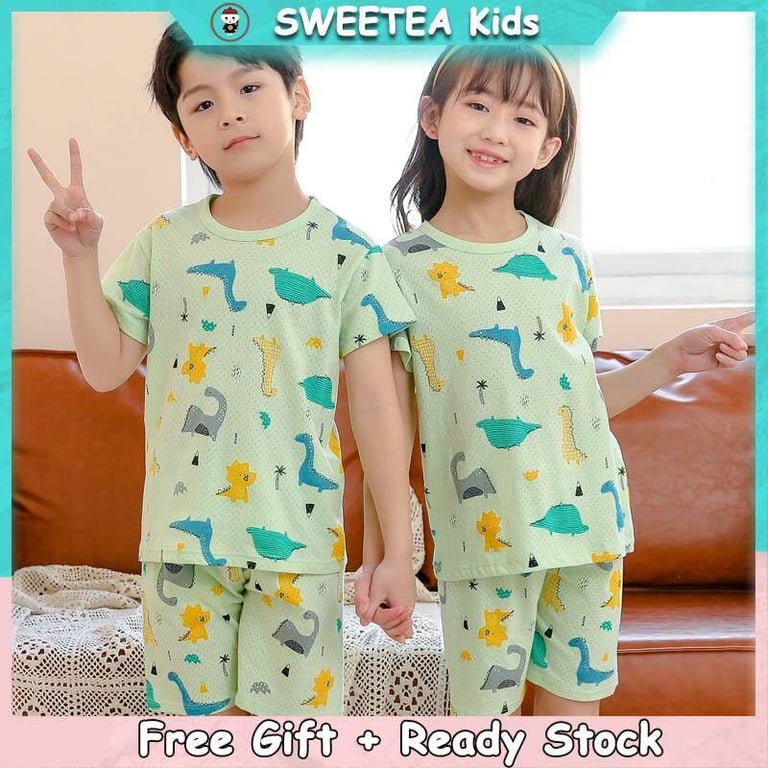 【SWEETEA】Kids T-Shirt Set Short Sleeve Boys Girls Summer Kids Clothes