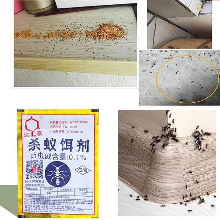 Powerful Killer Ant Bait Powder Powerful Killer Ant Bait Powder Bait Kill bug Beetle insect Yellow and black ant effect destroys insect kill nest trap
