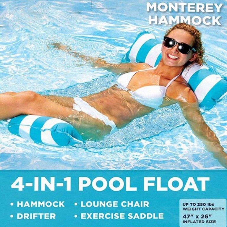 t'y'b't'y'h't'h Fdiys89ertjifdh Water Inflatable Hammock, Floating Bed, Foldable Backrest, Floating Drainage, Upper Deck Chair, Swimming Pool Party Floating Chair
