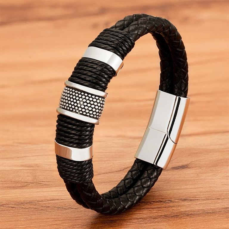 Magnetic Man Charm Masculinity Leather Bracelet