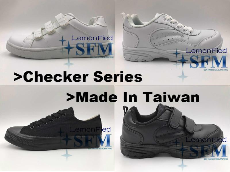 Checker Mix Variation Size 28-46 School Shoes White Black Sneaker Canvas Indoor Outdoor Uniform SG LOCAL STOCK READY LACE VELCRO 0722 0595 10613 10616 1401 2196 3102 1403