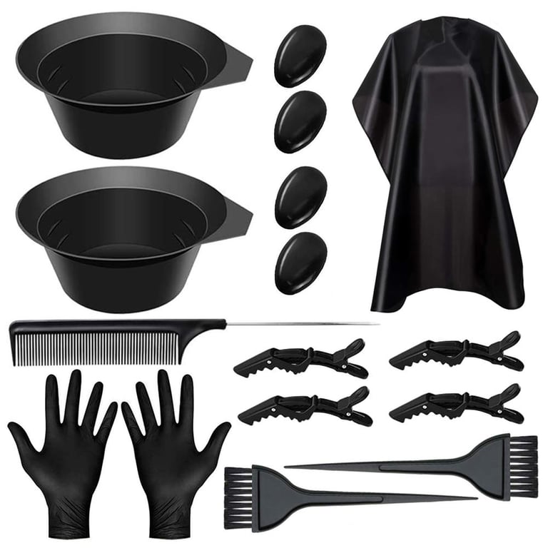 Professional Hair Dye Coloring Kit Hair Tinting Bowl Dye Brush, Ear Cover, Gloves for Hair Coloring Bleaching Hair Dryers DIY Salon