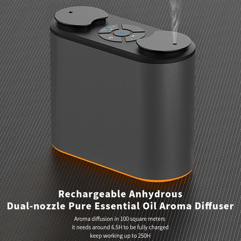 New Aroma Diffuser Rechargeable Dual spray nozzle essential oil diffuser aromatherapy air purifier