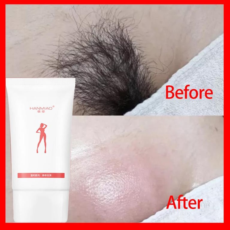 Hair Removal Cream 60ml permanent hair removal(Armpit Legs Arms Body/Painless Depilatory Cream Repair/hair remover for men women/armpit cream hair/pubic hair/hair remover natural/facial body hair remover