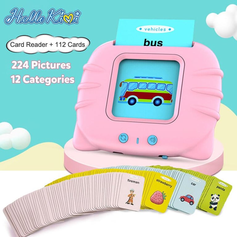 HelloKimi educational learning materials for kids educational toys for kids smart english speaker for kids flash cards speech therapy toys early education card reader smart english speaker listening and reading audio toys Children Gift