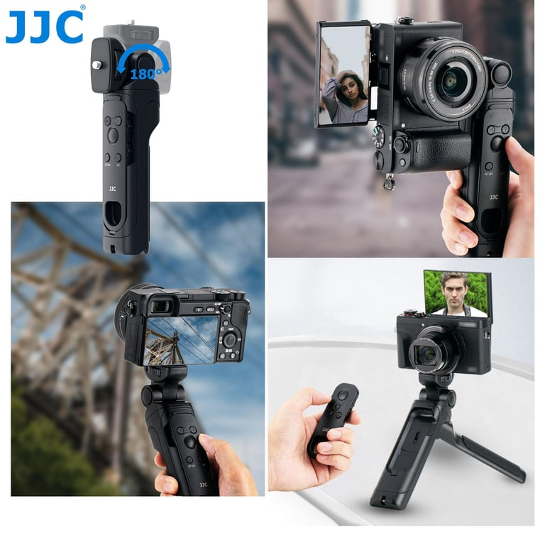 JJC GP-VPT2BT Wireless Bluetooth Remote Controller Shooting Grip for Sony A7IV A7M4 A1 ZV-E10 ZV-1 ZV1 RX100VII A6600 A7C A7RIV A7SIII Camera