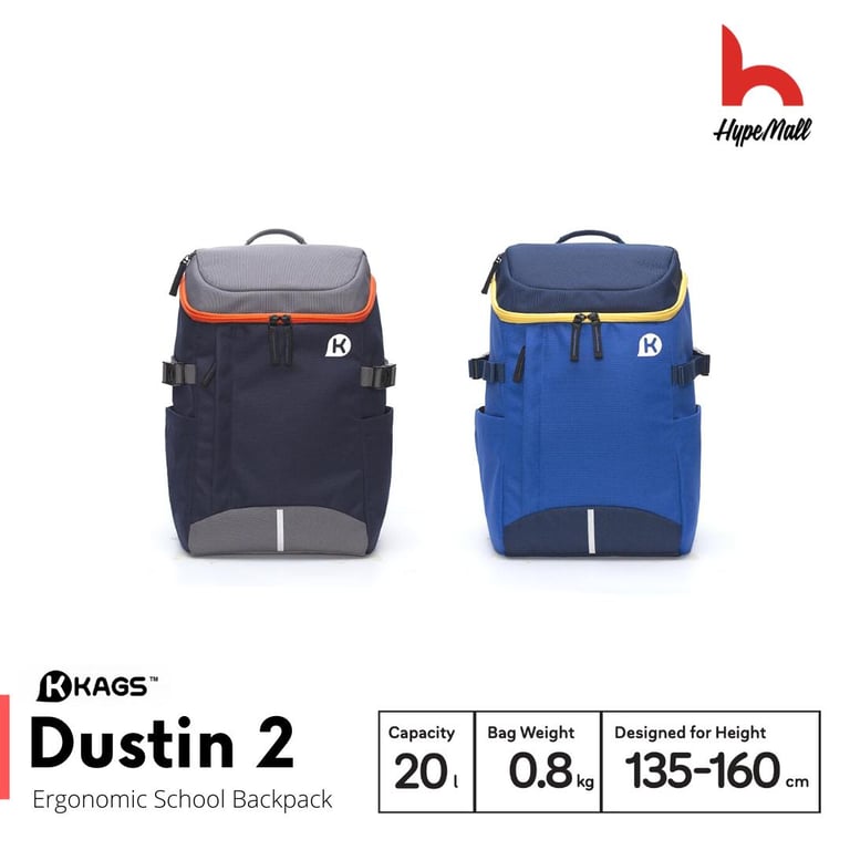 KAGS Dustin 2 Series Ergonomic School Backpack