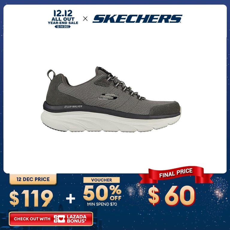 Skechers Men Sport D'Lux Walker Shoes - 232263-OLV