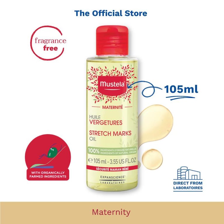 Mustela Maternite Stretch Marks Oil 105ml for Mums [Improves Stretch Marks](exp 04/2024)