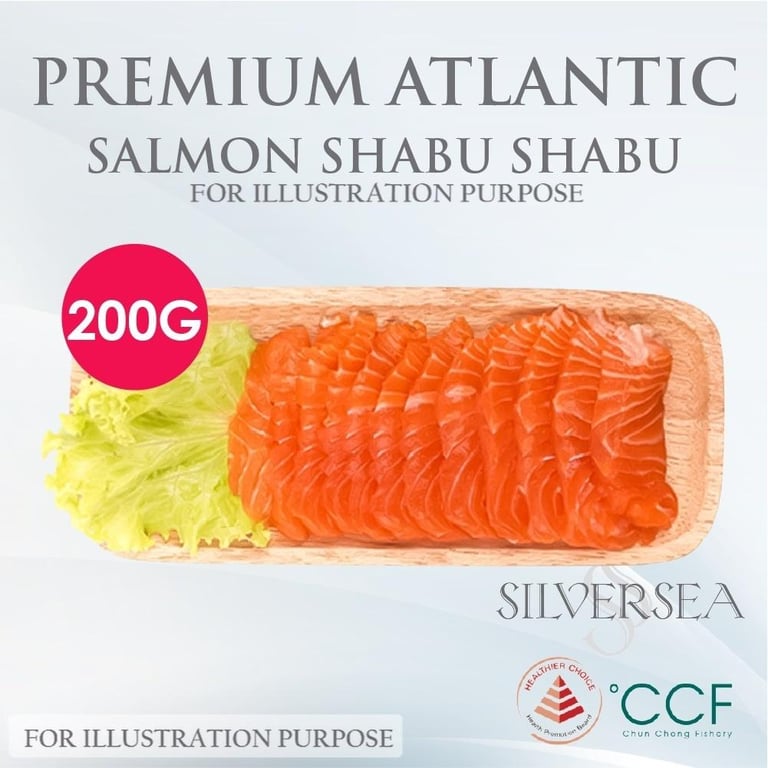 Silversea - Premium Atlantic Salmon Shabu Shabu 200G Fresh Frozen Seafood