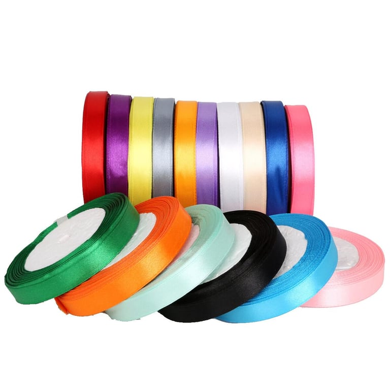 25 Yards 3/7/10/13/15/20/25mm Silk Satin Ribbons Webbing Christmas Ribbon DIY Crafts Sewing Gift Packing Belt Party Decor Wrapping Supplies
