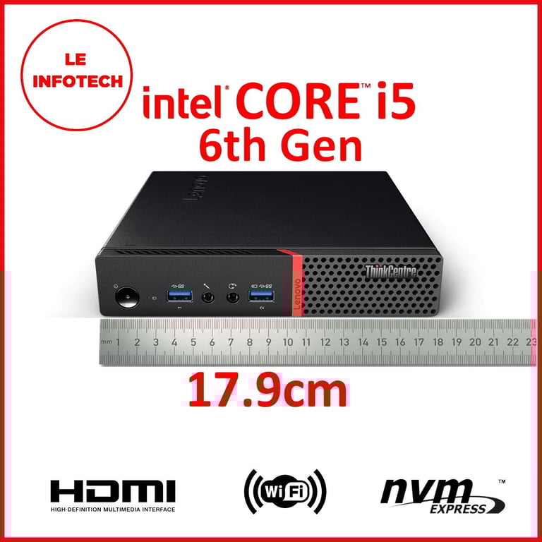 LENOVO ThinkCentre M900 Tiny Desktop Quad Cores Intel i5-6500T 8-32GB DDR4 New 256GB-1TB M.2 NVMe SSD DP to HDMI Wifi Win 10 Pro Used - Leinfotech