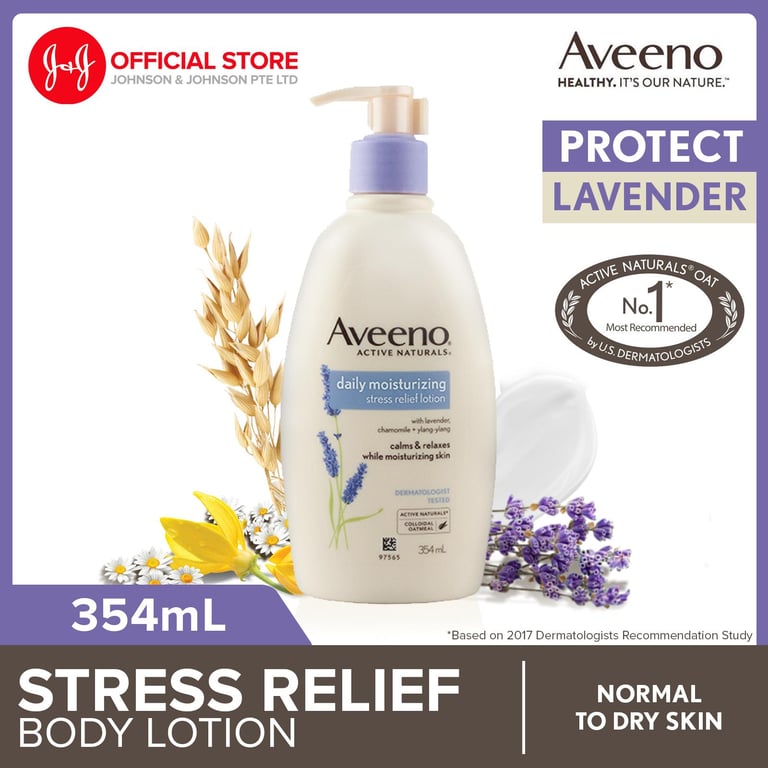 Aveeno Body Stress Relief Lotion For Normal To Dry Skin 354ml