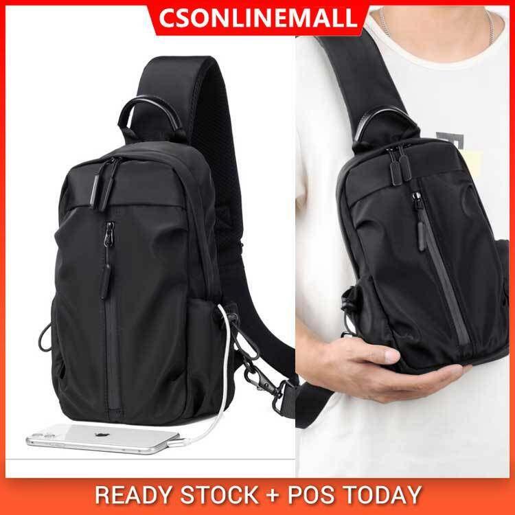Waterproof Chest Bag Men Crossbody Bag Fashion Shoulder Bag Casual Scratch-proof Sports Bag