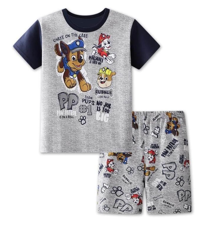 Kids Sleepwear Boys Clothing Girls PAW Patrol Cartoon Fifth Pants Short Sleeve T-shirt Shorts Set Pajamas
