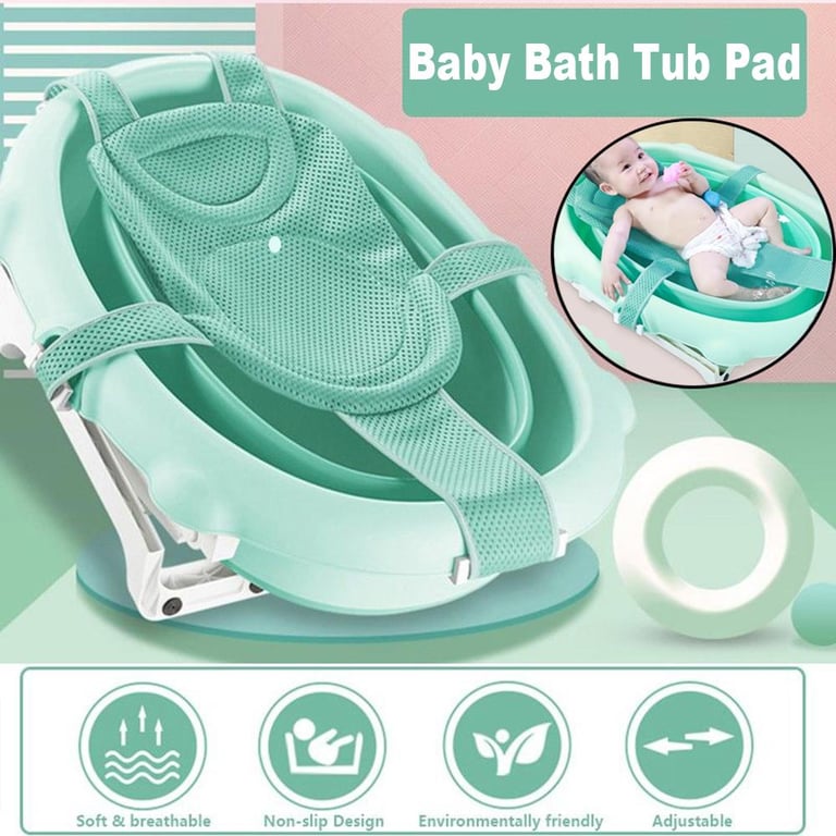 【In Stock】 New Newborn Adjustable Shower Pillow Bathtub Seat Support Cushion Bath Tub Pad Baby Bath Net
