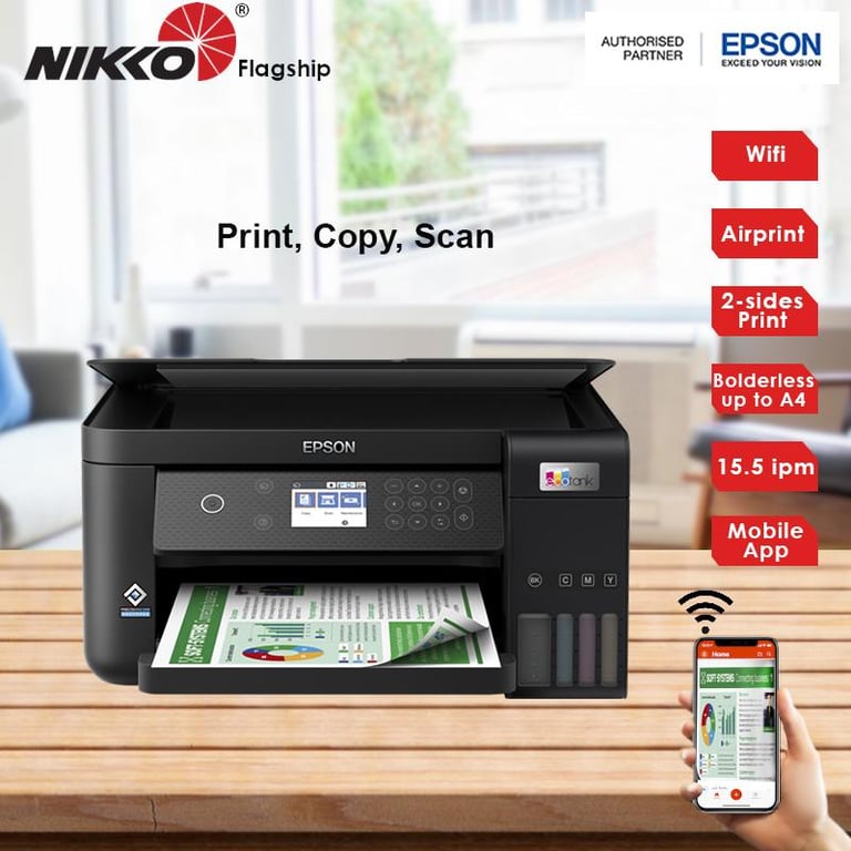 [Singapore Warranty] Epson L6260 L-6260 6260 Replacement For L6160 L-6160 6160 Business Wi-Fi Duplex All-in-One Ink Tank Inkjet Printer Colour Printer Color Printer Inktank Printer