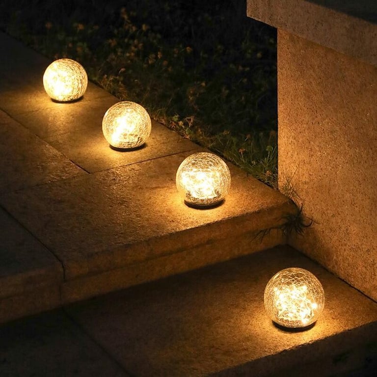 ♥Ready Stock +Limit Free Shipping♥LED Solar Light Outdoor Waterproof Glass Global Lawn Lamp Garden Courtyard Road Christmas Decoration Solar Lights
