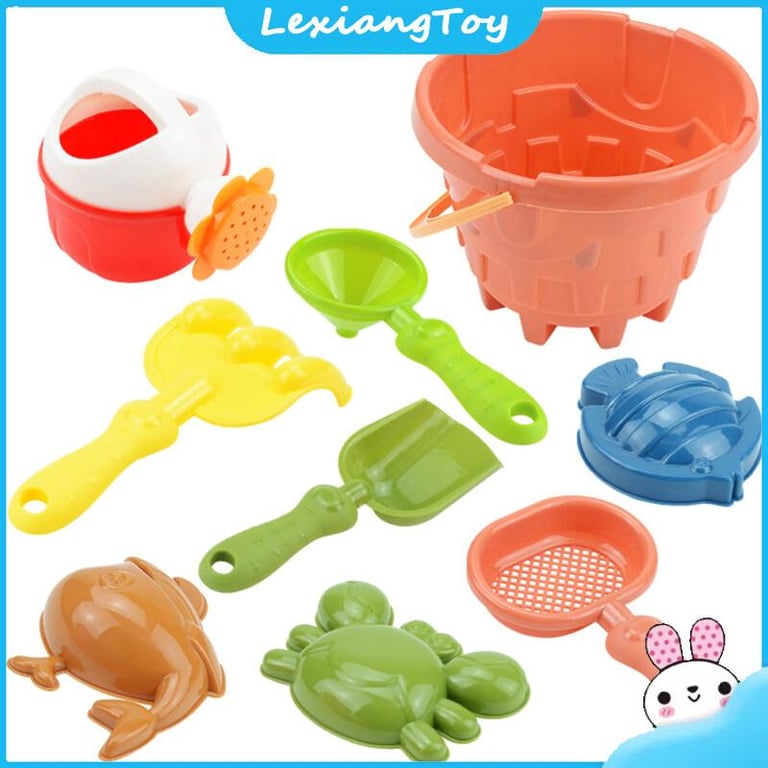 9 Pcs Beach Sand Toy Set Outdoor Summer Game Children Gift For Kids Toddlers Boys Girls
