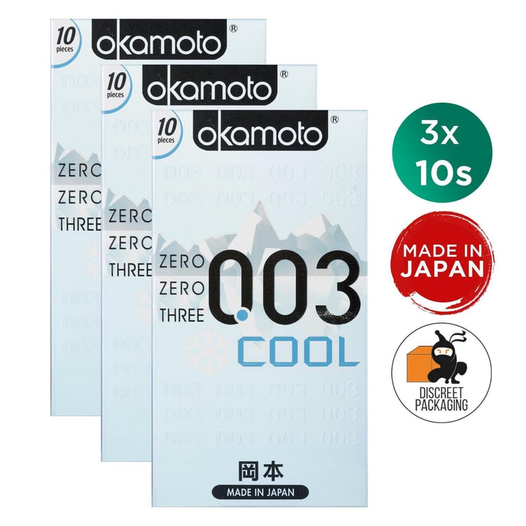 [Bundle of 3] Okamoto 003 0.03 Cool Condoms Pack of 10s