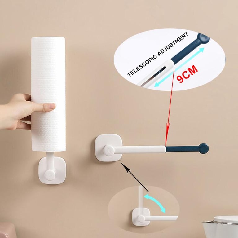 360 degree rotation Kitchen Roll Paper Self Adhesive Wall Mount Toilet Paper Holder plastic ABS Bathroom Tissue Towel Holder Accessories Rack Holders  key hat COAT Clothes hanger