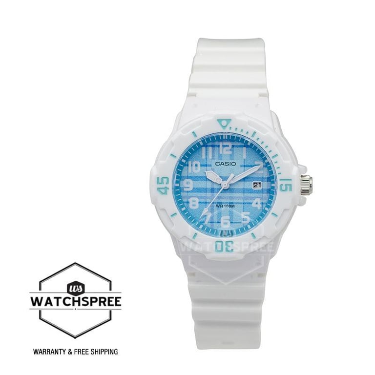 [Watchspree] Casio Analog White Resin Band Watch LRW200H-2C LRW-200H-2C [Kids]