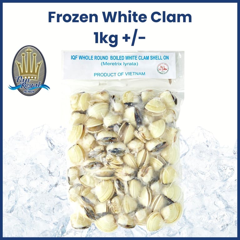 [PAN ROYAL] Frozen White Clam 1kg +/- 蛤蜊