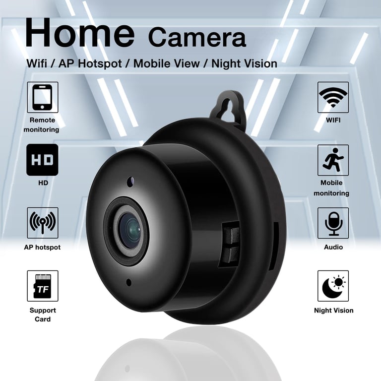 【Phone Connection】V380 Smart Mini Wifi 1080P HD IP Camera Wireless CCTV Infrared Night Vision Motion Detection Home Security Camera Surveillance Camera Record Remote Monitor Connect To Phone
