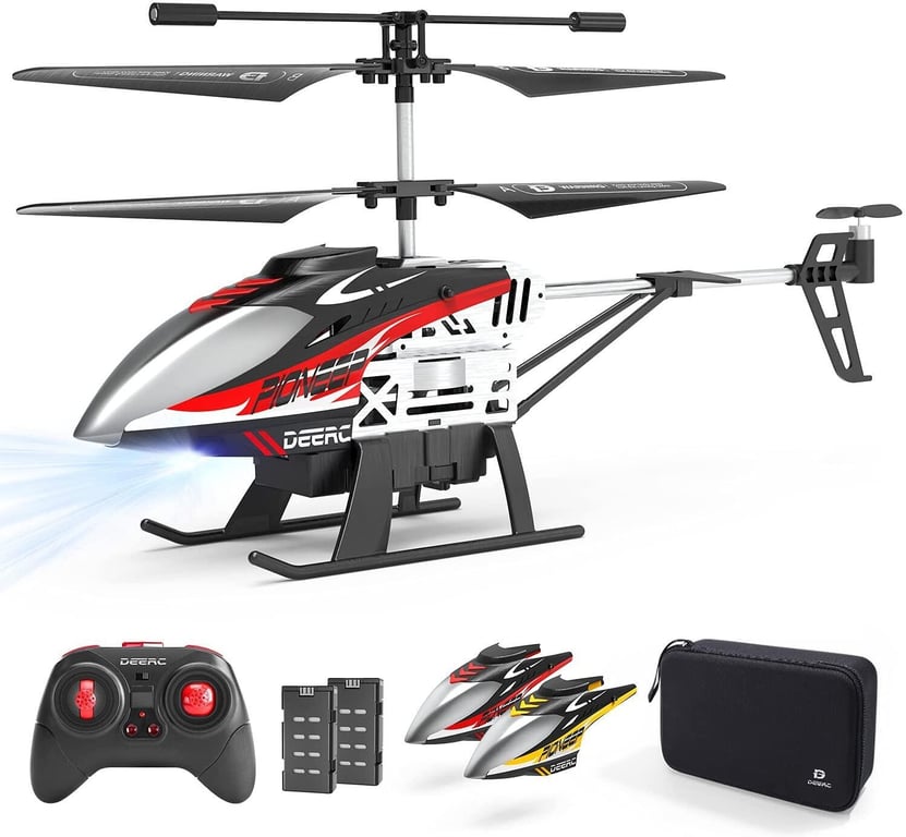 DEERC DE52 Remote Control Helicopter,Altitude Hold RC Helicopters with Storage Case Extra Shell,2.4GHz Aircraft Indoor Flying Toy with High&Low Speed Mod for 24 Min Play Boys Girls