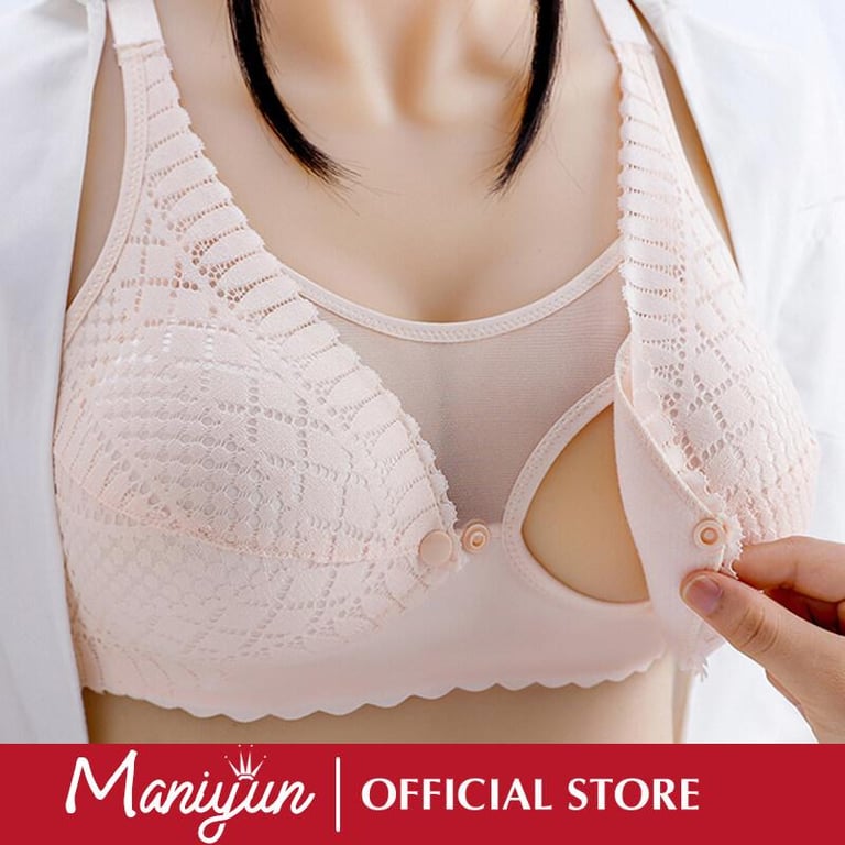 Maniyun Nursing Bras Maternity Breastfeeding Bra Push up Cotton Breathable Seamless Pregnancy Women Underwear