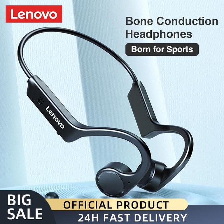 Lenovo X4 Bone Conduction Headphone bluetooth earphone Gaming Headset LOW Latency Gaming Open ear Wireless Headset Cycling Running Fitness Sweatproof Earbuds For vivo Android Huawei Oppo Samsung xiaomi Redmi sony