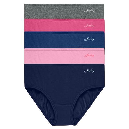 JOCKEY®  5PCS LADIES PANTIES | 95% COTTON 5% SPANDEX | ESSENTIAL |MIDI #008896