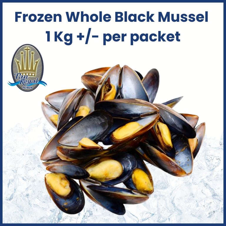 [PAN ROYAL] Frozen Whole Black Mussel 黑口贝 (1kg +/-)
