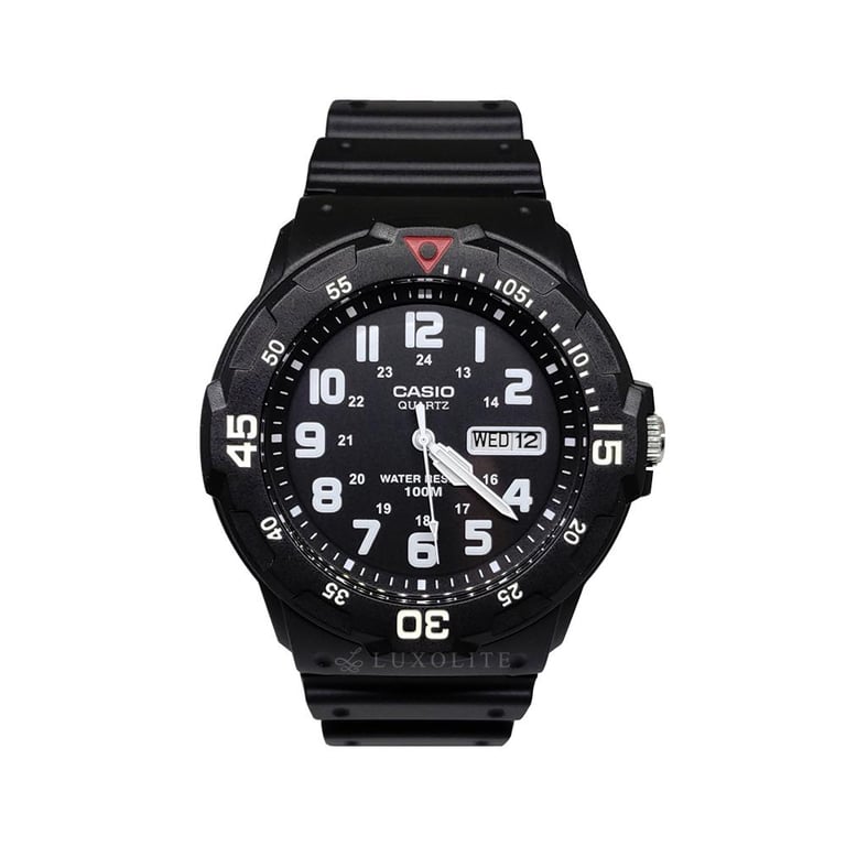 [Luxolite] Casio MRW-200H-1BVDF Mens Black Nylon Watch MRW-200H-1B