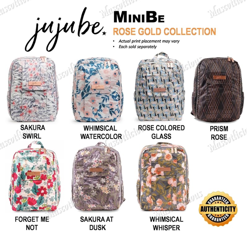 Jujube ∣  Ju-Ju-Be MiniBe , Rose Gold Collection  [ Sakura Swirl . Forget Me Not . Prism Rose . Rose Colored Glass . Whimsical Watercolor . Whimsical Whisper . Sakura at Dusk ]
