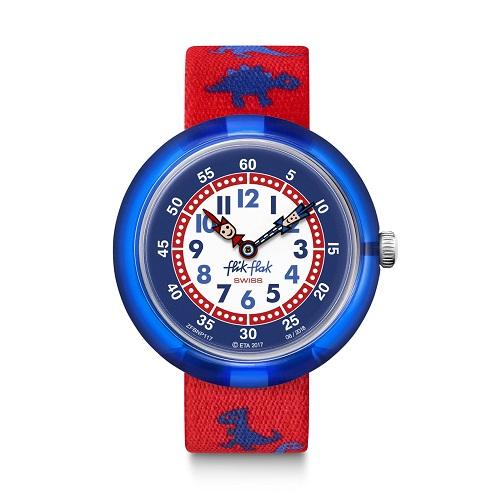 Flik Flak Dinosauritos (FBNP117) Red Fabric Strap Kids Watch