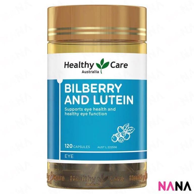 Healthy Care Bilberry and Lutein 120 Capsules (EXP:04 2025)