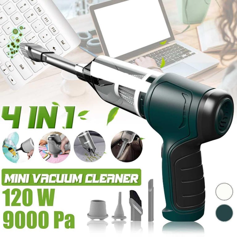 New 4-In-1 120W Cordless Air Blower Handheld Portable Air Duster Mini 9000Pa Wireless Car Vacuum Cleaner Cyclonic Suction Home