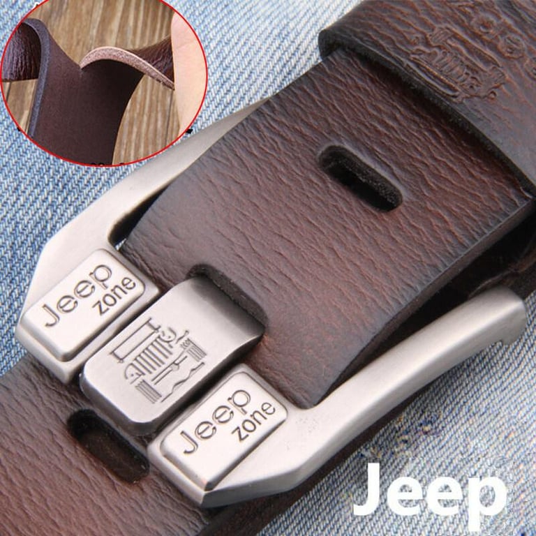 【Free Punch】jeep Genuine Leather Belts for Men Cowboy Luxury Strap Brand Male Vintage Fancy Jeans Designer Belt Men High Quality