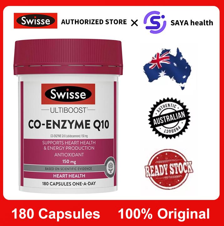 Swisse Ultiboost Co-Enzyme Q10 150Mg 180 Caps Coq10 For Heart Health (Exp：2025)