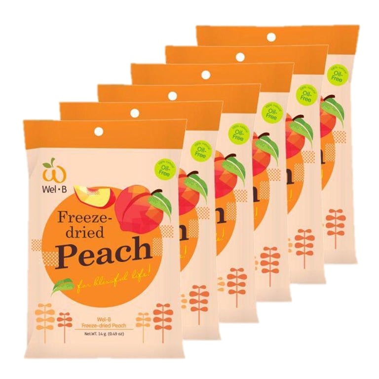 WelB Freeze Dried Fruits in pack of 6 - Peach