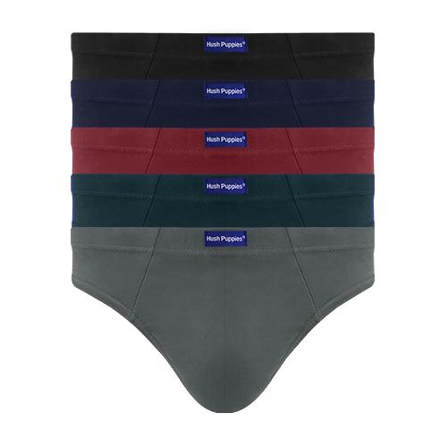 HUSH PUPPIES 5PCS MEN'S MINI BRIEFS | COTTON ELASTANE | #157746