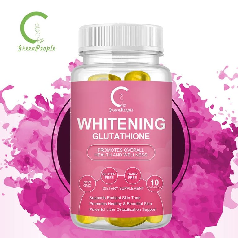 GPGP GreenPeople Glutathione Capsules,Collagen, Antioxidant Anti-Aging, Boosting Immunity, Glowing Skin, Skin Whitening Health Supplement